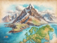 Iceland - The geographical location in the heart of Europe.