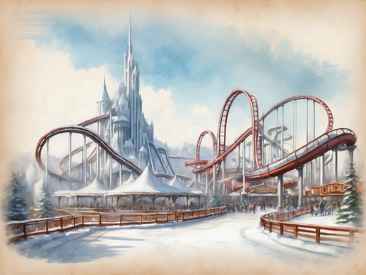 When do amusement parks typically close for the winter?