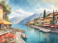 The geographical location of the picturesque Lake Garda.