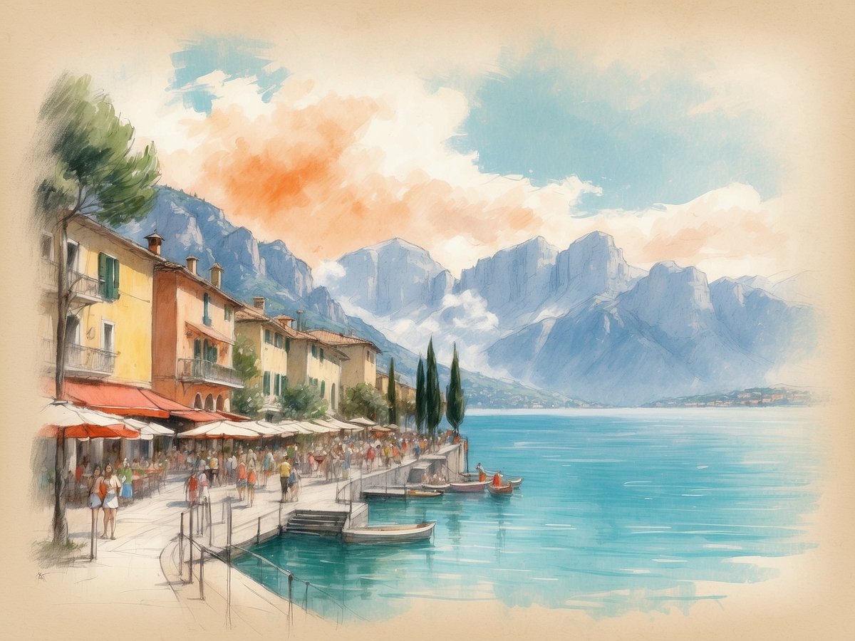 Where is it warmest at Lake Garda?