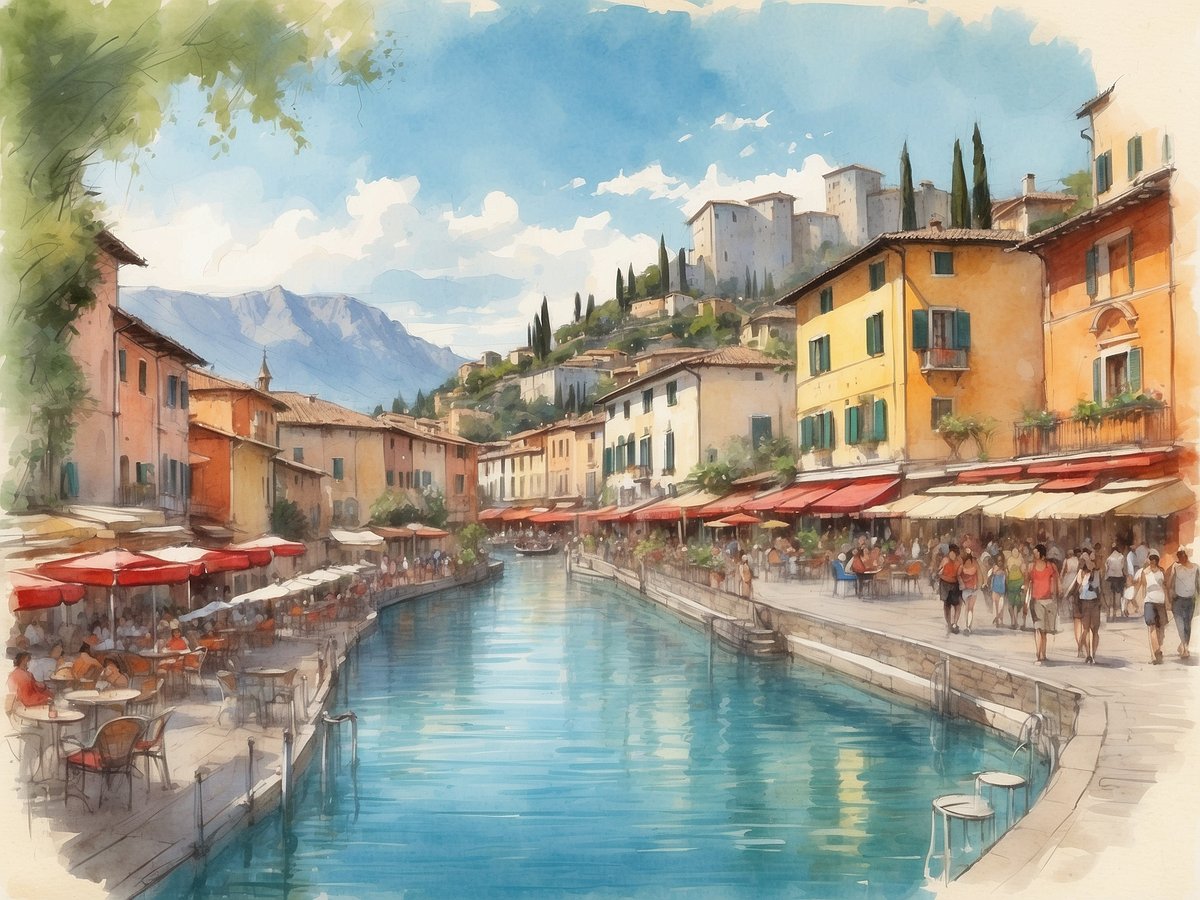 Where is the liveliest place on Lake Garda?