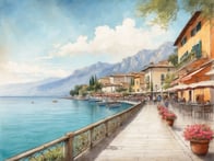 Explore Garda on Lake Garda: Discover the origins of the name and enjoy a picturesque lakeside promenade.