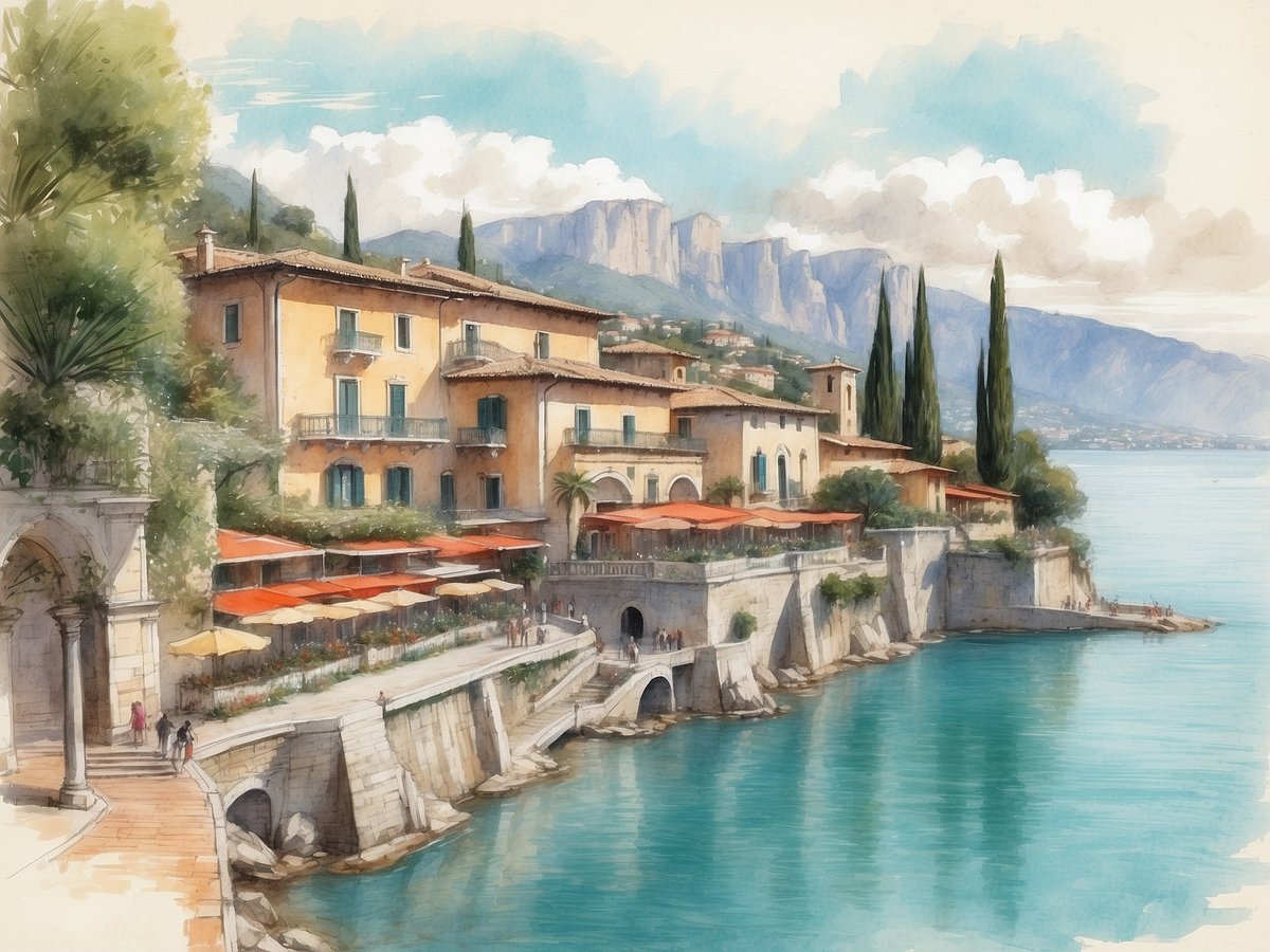 Gardone Riviera on Lake Garda: Elegant holiday destination with the famous Vittoriale degli Italiani