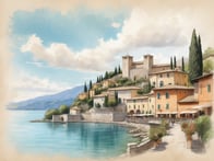 The majestic Rocca di Manerba: A historical jewel on Lake Garda.