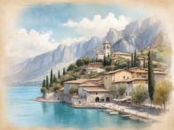 The dreamy panoramic views of San Zeno di Montagna at Lake Garda.