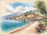 Discover picturesque Toscolano-Maderno on Lake Garda: Experience the history of the paper mills and relax on the beautiful beaches.