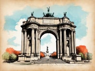 The magnificent monument at the edge of the English Garden: A tribute to Munich