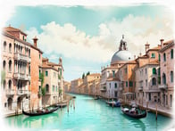 Explore the vibrant heart of Venice amidst the sparkling lagoon city.