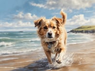 Refreshing vacation on the North Sea with your loyal four-legged friend