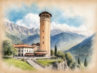 The breathtaking panoramic view from the Pulverturm in Merano