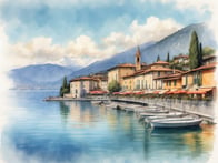 A journey through the picturesque landscape of Laveno-Mombello on Lake Maggiore.