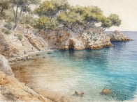 Enjoy the peace and beauty away from the hustle and bustle: Hidden coves in Cala Vinyes.