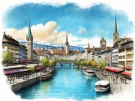 Discover the picturesque metropolis on Lake Zurich: Sights, culture, and enjoyment in the Swiss city.